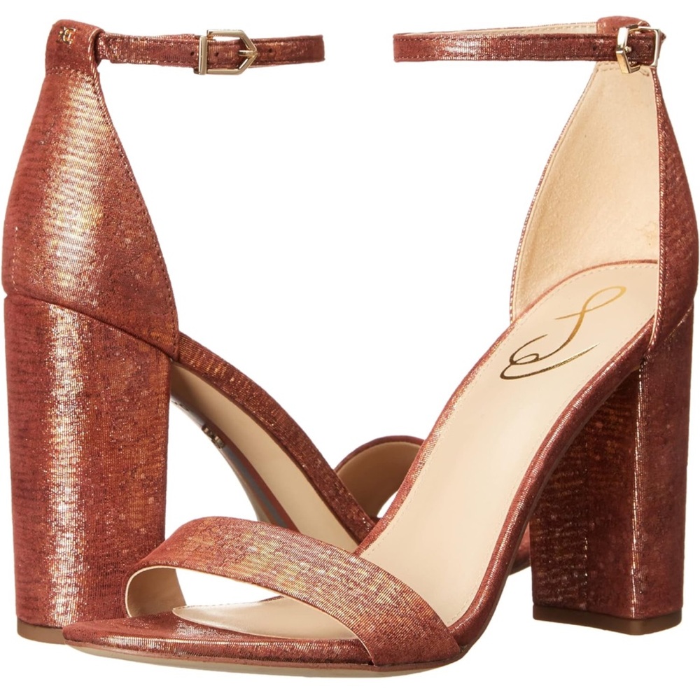 Sam Edelman Yaro Block Heel Sandal in Rust Pink